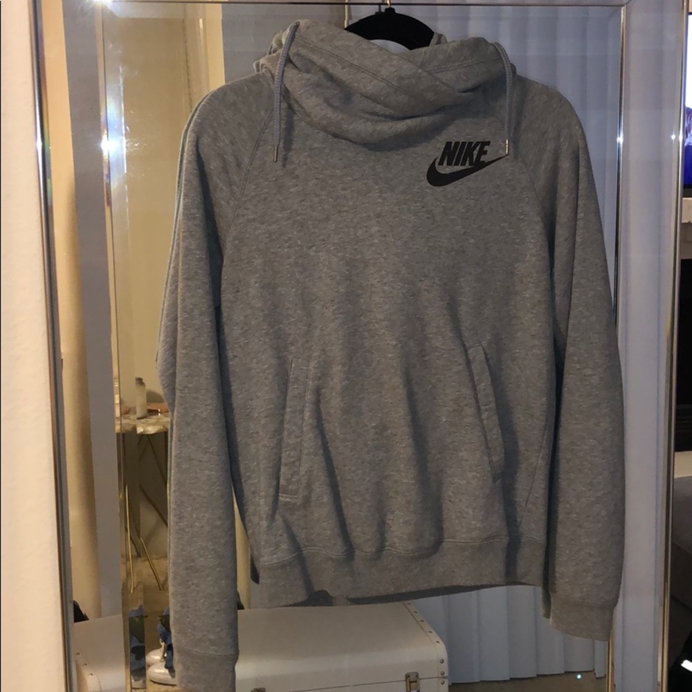 NIKE Grey Warm Neck Hoodie
